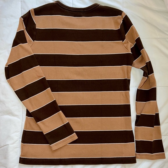Lands’ End Striped Cotton Long-Sleeve Tee - Picture 9 of 9